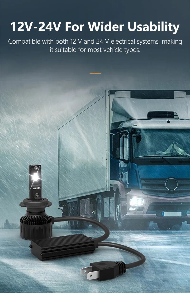 Philips Ultinon Rally 3550 LED H4 H7 H11 HB3 HB4 HIR2 9005 9006 9012 100W 9000LM High Power 6500K Bright White Car Head Lamps