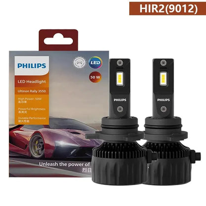 Philips Ultinon Rally 3550 LED H4 H7 H11 HB3 HB4 HIR2 9005 9006 9012 100W 9000LM High Power 6500K Bright White Car Head Lamps